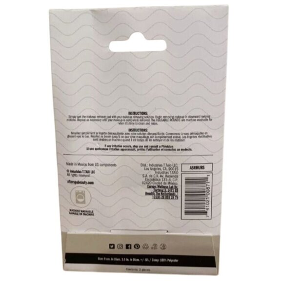 Afterspa Reusable Rounds 2 Pack Reusable Makeup Removal Pads - Picture 2 of 2